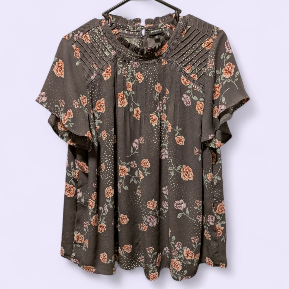 Torrid Georgette Floral Blouse